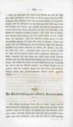 160-167 Die Vorbereitung zur ersten heil. Communion I.