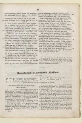Anmerkungen zu Klopstocks ,,Messias"