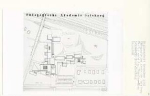 Pädagogische Akademie, Duisburg-Neudorf (Diplomarbeit bei Peter Poelzig): Lageplan