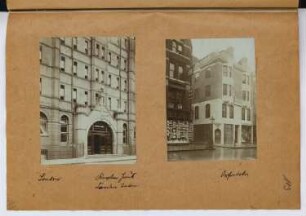 Rowton House, London. Oxford Street, London: Ansichten (aus: Skizzen- und Fotoalbum 26)