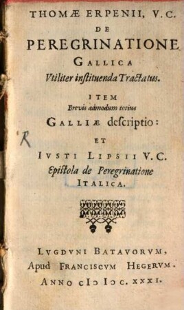 De Peregrinatione gallica