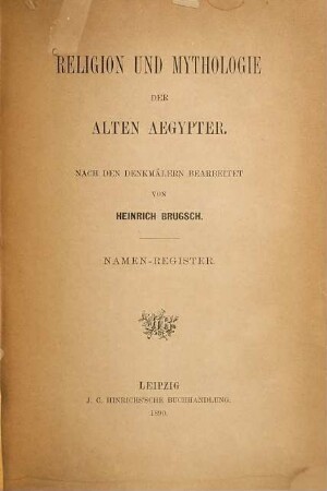 Religion und Mythologie der alten Aegypter : nach den Denkmälern