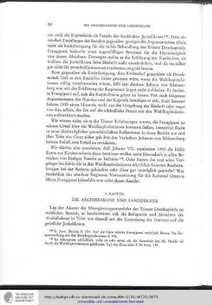 3. Kapitel. Die Archidiakone und Landdekane