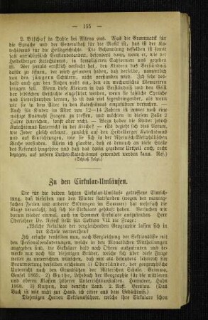 Zu den Cirkular-Umläufen