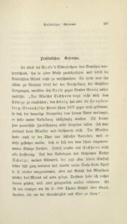 Persönliches. Gesenius