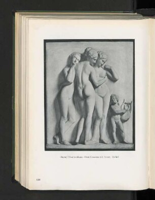 Drei Grazien mit Amor. Relief.
