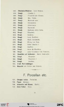 Porzellan (Nr. 707-832)