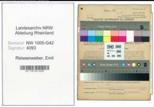 Entnazifizierung Emil Reissenweber , geb. 06.01.1898 (Schachtmeister)