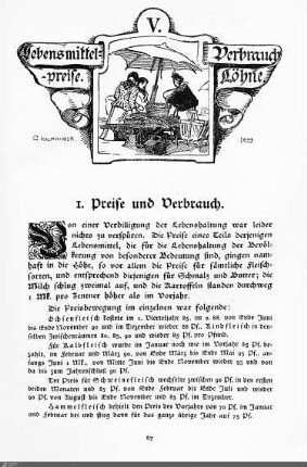 Lebensmittelpreise. Verbrauch. Löhne.