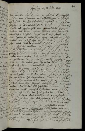 Freytag d 15 Febr. 1732
