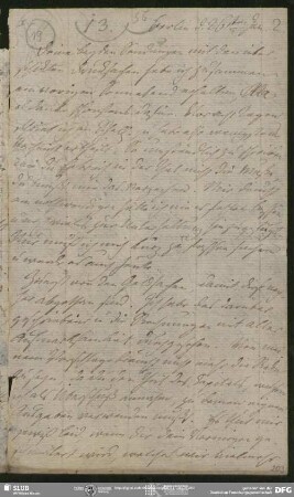 Eigenh. Briefkonzept von August Wilhelm von Schlegel an Caroline von Schelling, Berlin, 26.01.1802