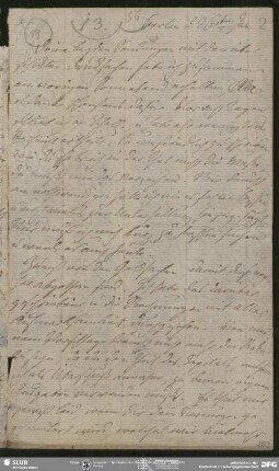 Eigenh. Briefkonzept von August Wilhelm von Schlegel an Caroline von Schelling, Berlin, 26.01.1802