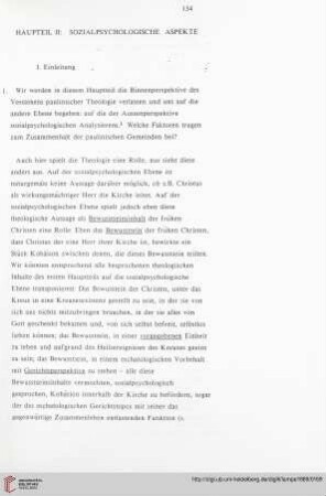 Haupteil II: Sozialpsychologische Aspekte