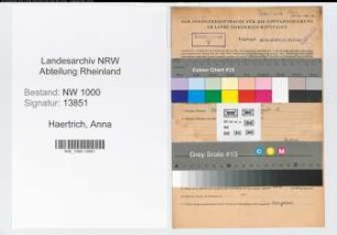Entnazifizierung Anna Haertrich, geb. 09.10.1894 (Postassistentin)