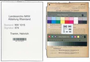 Entnazifizierung Heinrich Tramm , geb. 02.02.1900 (Kaufmaennischer Angestellter)