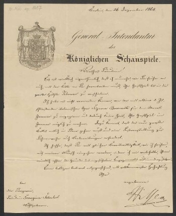 Brief an Georgine Schubert : 26.12.1860
