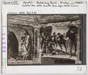 Luca Signorelli: Loreto, Basilica della Santa Casa, Sagr. della Cura, Bekehrung Pauli