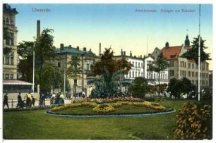 Chemnitz. Albertstraße - Anlagen am Bahnhof