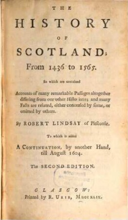 The History of Scotland