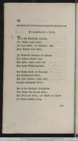 Freymäurer-Lied