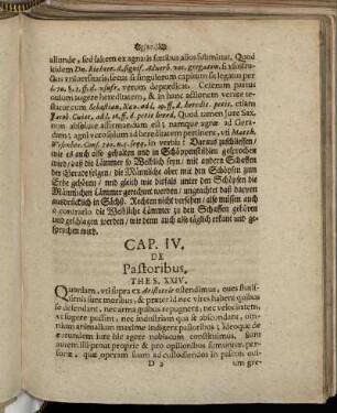 Cap. IV. De Pastoribus.