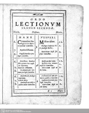 Ordo lectionum classis secundae