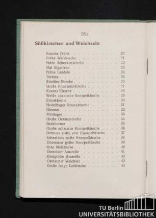 Süßkirschen und Weichseln.
