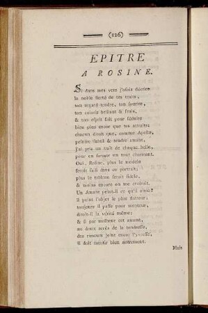 Epitre a Rosine. - Epitre a Monsieur D´Arnaud[...]