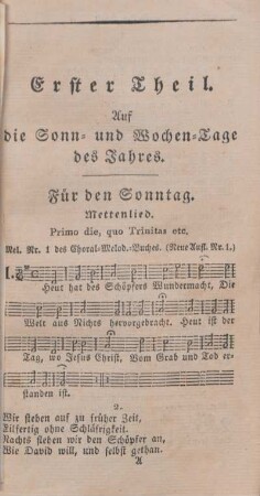 Erster Theil. Auf die Sonn -und Wochen-Tage des Jahres.