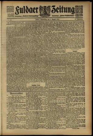 Ausgabe vom Donnerstag, den 08. August 1912.