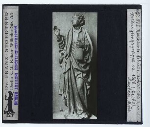 Brüsseler Meister, Johannes einer Kreuzigungsgruppe, um 1523 (Aachen, Skulpturensammlung SK 245, 1907 erworben mit der Sammlung Richard Moest, Köln. Angeblich aus Kalkar)