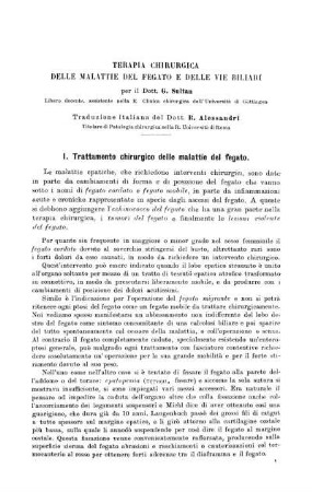 [XI.] Terapia chirurgica delle malattie del fegato e delle vie biliari[...]