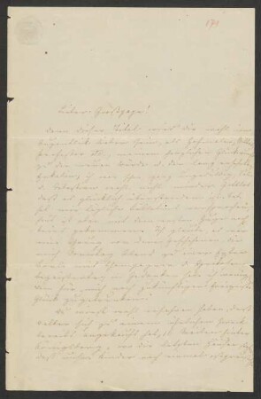 Brief an Wilhelm Hensel : 1857