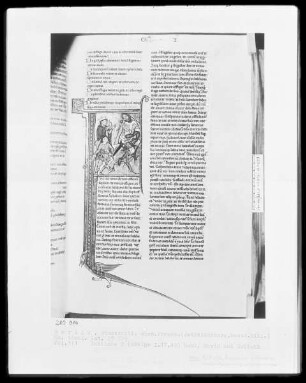 Heisterbacher Bibel — Initiale F (uit vir), darin Saul, David und Goliath, Folio 111recto