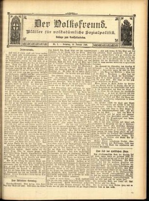 Ausgabe vom Sonntag, den 10. Januar 1909.