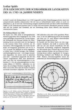 Zur Geschichte der Schramberger Landkarten des 16. und 18. Jahrhunderts.