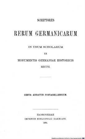 Gesta abbatum Fontanellensium