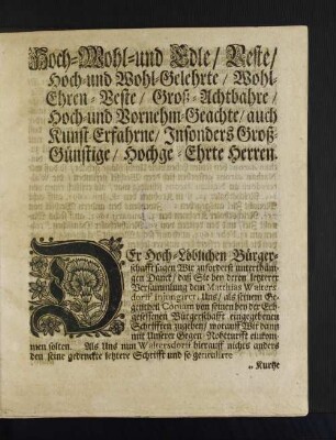 [Wechselgeschäft im Jahr 1694.]