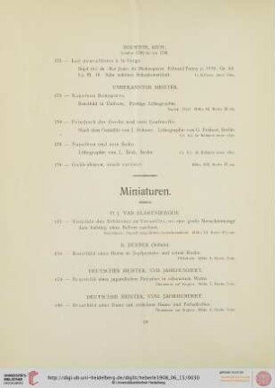 Miniaturen (Nr. 177-223)