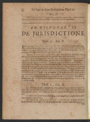 Ad Disputat. III. De Iurisdictione