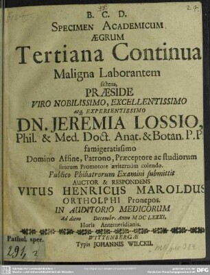 De febre tertiana continua maligna