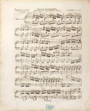 50 grandes études spéciales pour le piano : divisées en deux livres ; Op. 409, 2