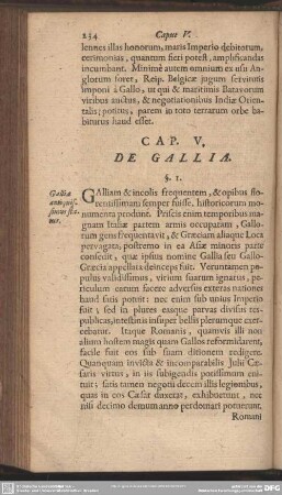 Cap. V. De Gallia