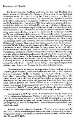 Overesch, Manfred :: Gesamtdeutsche Illusion und westdeutsche Realität, von den Vorbereitungen für einen Friedensvertrag zur Gründung des Auswärtigen Amtes der Bundesrepublik Deutschland 1946 - 1949/51 : Düsseldorf, Droste, 1978
