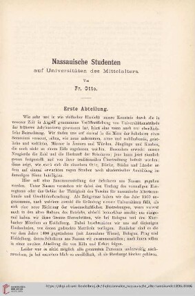 28: Nassauische Studenten auf Universitäten des Mittelalters