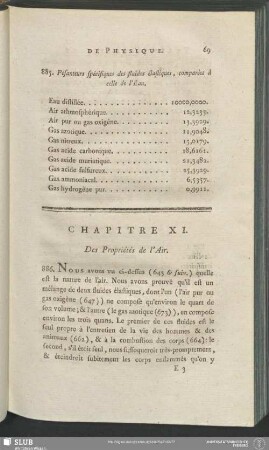 Chapitre XI. Des Propriétés de l'Air