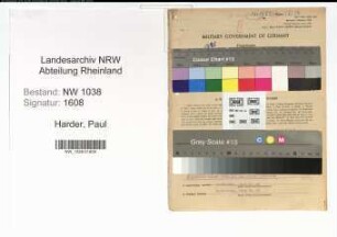 Entnazifizierung Paul Harder , geb. 14.10.1902 (Bahnbeamter)