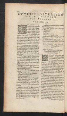 Gotfridi Viterbiensis Chronicorum Pars Secunda.