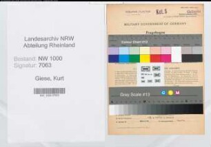 Entnazifizierung Kurt Giese, geb. 27.09.1910 (Referent)