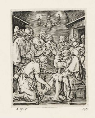 Fußwaschung, Blatt 10 der Folge "Passion Christi"